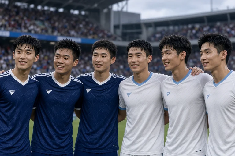 六名上海球员合影展现场上竞争与场下交流